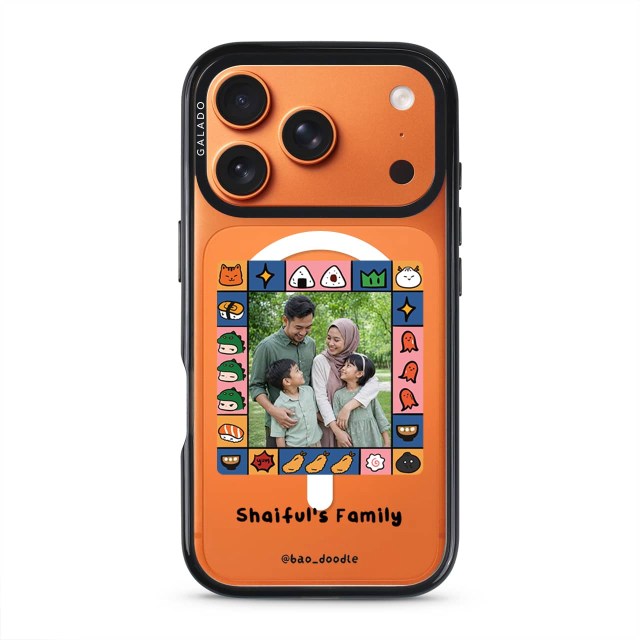 Bao Doodle Food Frame phone case, second view