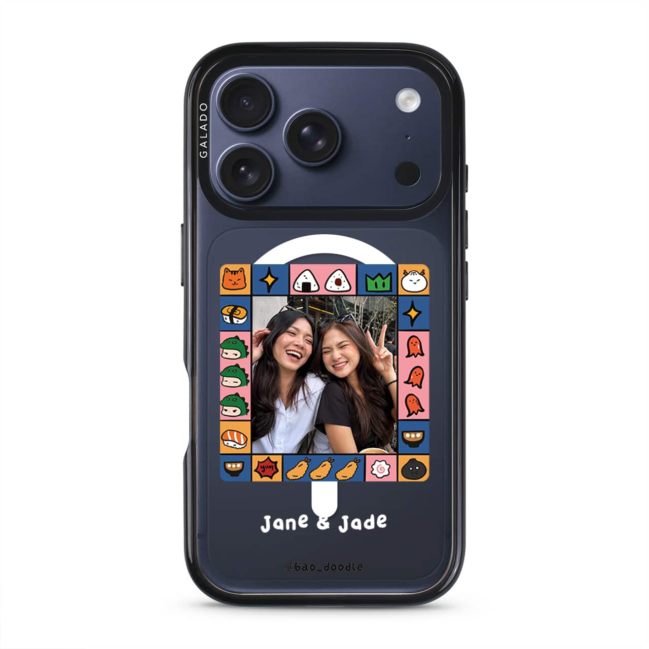 Bao Doodle Food Frame phone case, third view