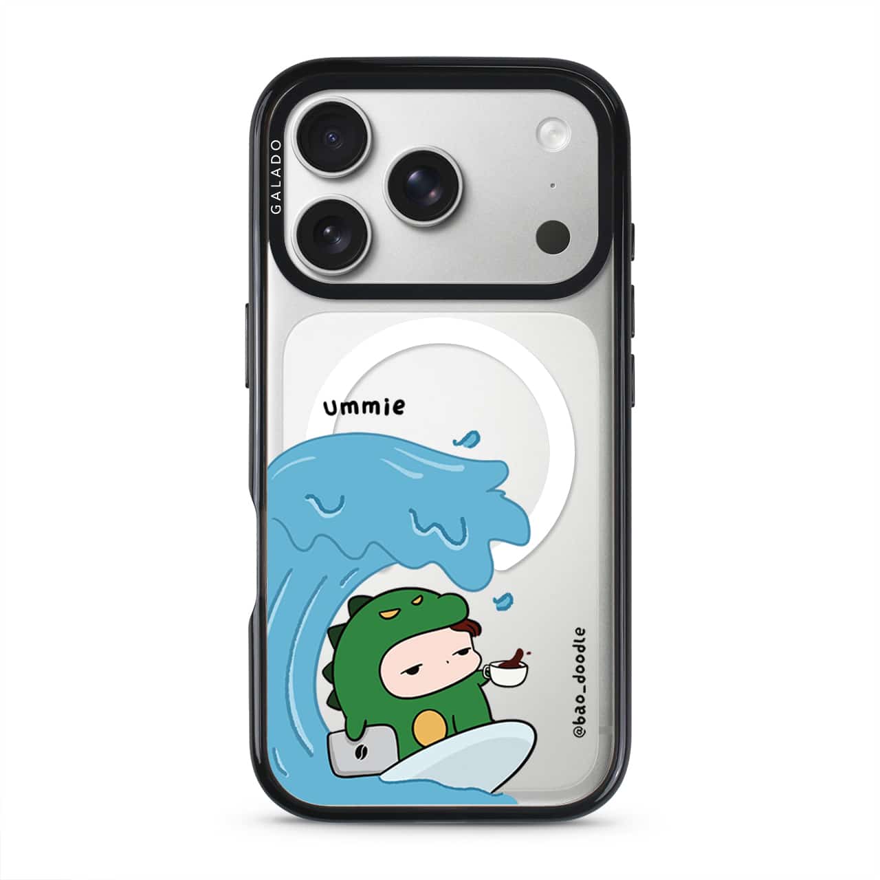 Bao Doodle Ride the Wave phone case on a clear GALADO ProGuard case