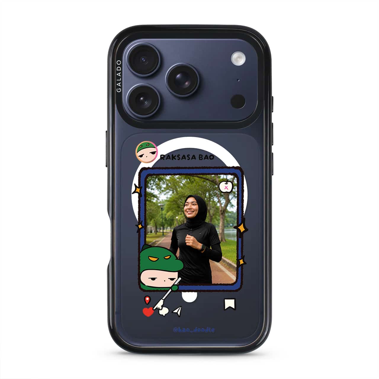 Bao Doodle Social Media Frame phone case, third view