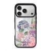 Hydrangeas phone case in black on iPhone 17 Pro