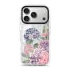 Hydrangeas clear phone case on iPhone 17 Pro