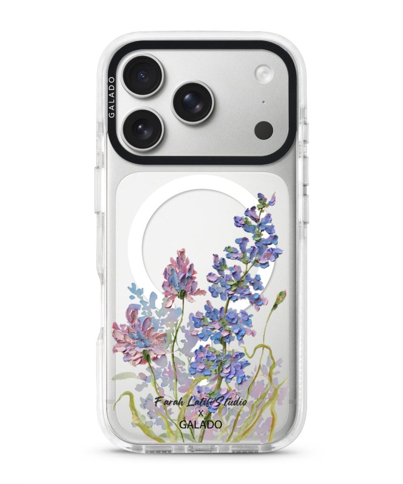 Nature's Canvas clear phone case on iPhone 17 Pro