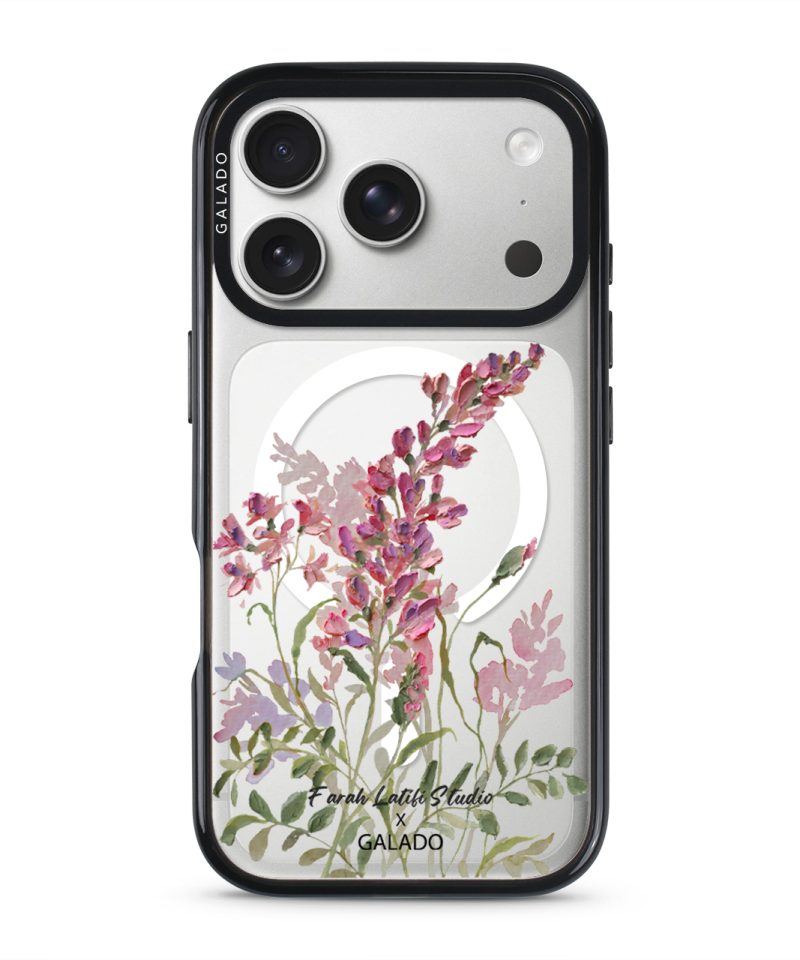 Pink Palette phone case in black on iPhone 17 Pro