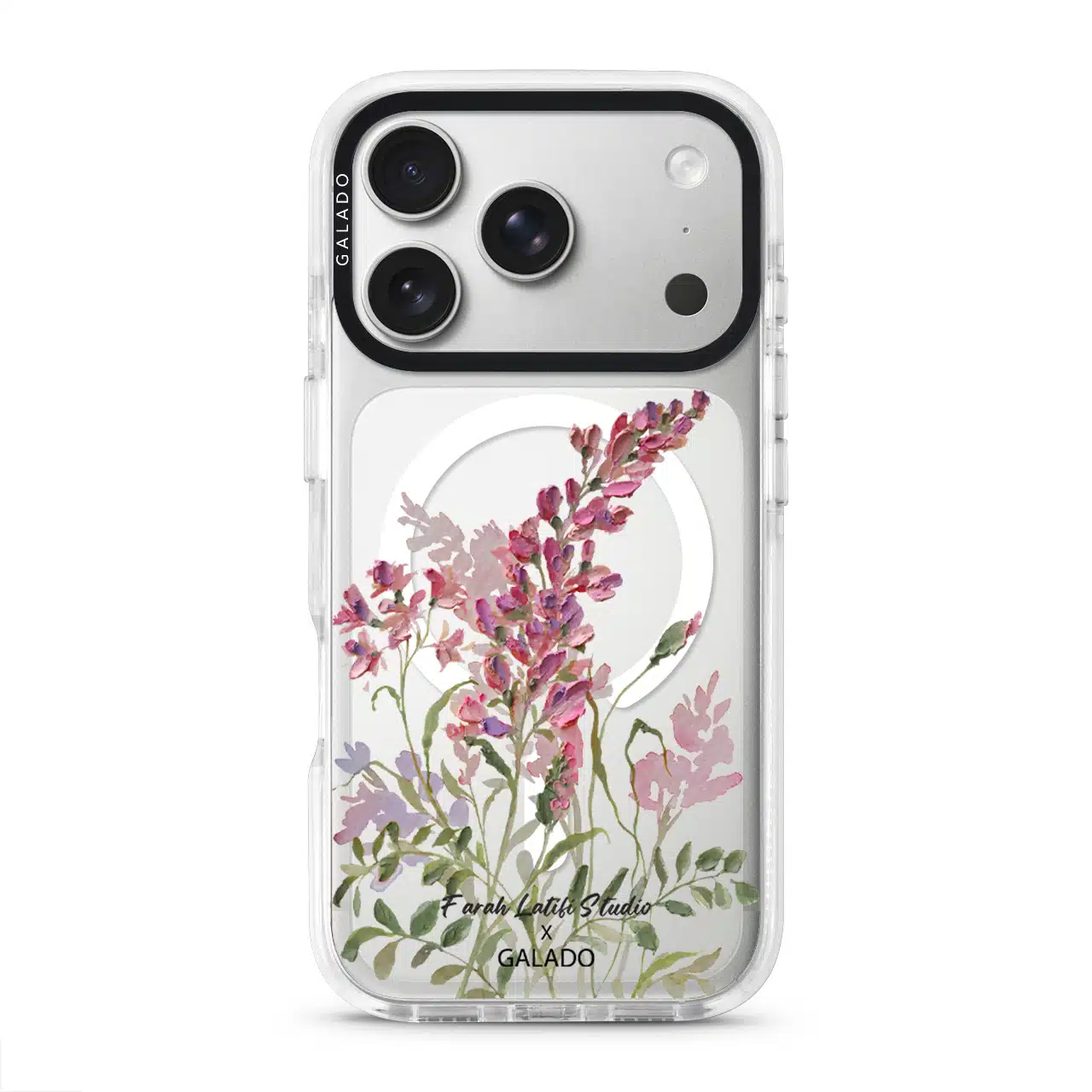 Pink Palette clear phone case on iPhone 17 Pro