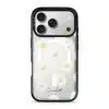 Daisy Daydream phone case, white daisies on a clear case with a personalised script name