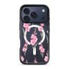 Gladiolus Grace phone case, tall pink gladiolus stems on a clear case with a personalised script name