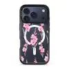 Gladiolus Grace phone case, tall pink gladiolus stems on a clear case with a personalised script name