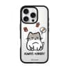 Always Hungry phone case by Millifloof, a tabby cat surrounded by fries and snacks