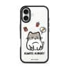 Always Hungry phone case by Millifloof, a tabby cat surrounded by fries and snacks
