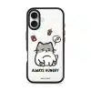 Always Hungry phone case by Millifloof, a tabby cat surrounded by fries and snacks