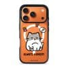 Always Hungry phone case by Millifloof, a tabby cat surrounded by fries and snacks
