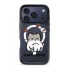Always Hungry phone case by Millifloof, a tabby cat surrounded by fries and snacks