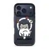 Always Hungry phone case by Millifloof, a tabby cat surrounded by fries and snacks