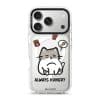 Always Hungry phone case by Millifloof, a tabby cat surrounded by fries and snacks
