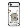 Don't Kaypoh phone case by Millifloof, an annoyed cat with a nosy cat peeking in