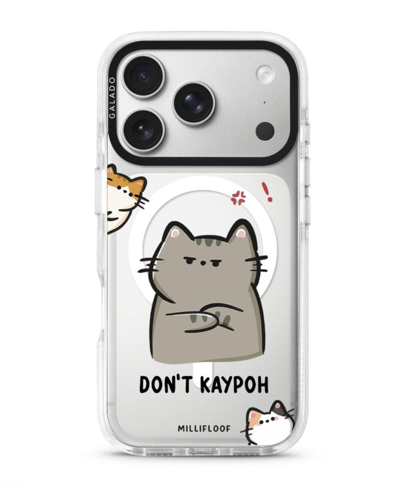 Don't Kaypoh phone case by Millifloof, an annoyed cat with a nosy cat peeking in