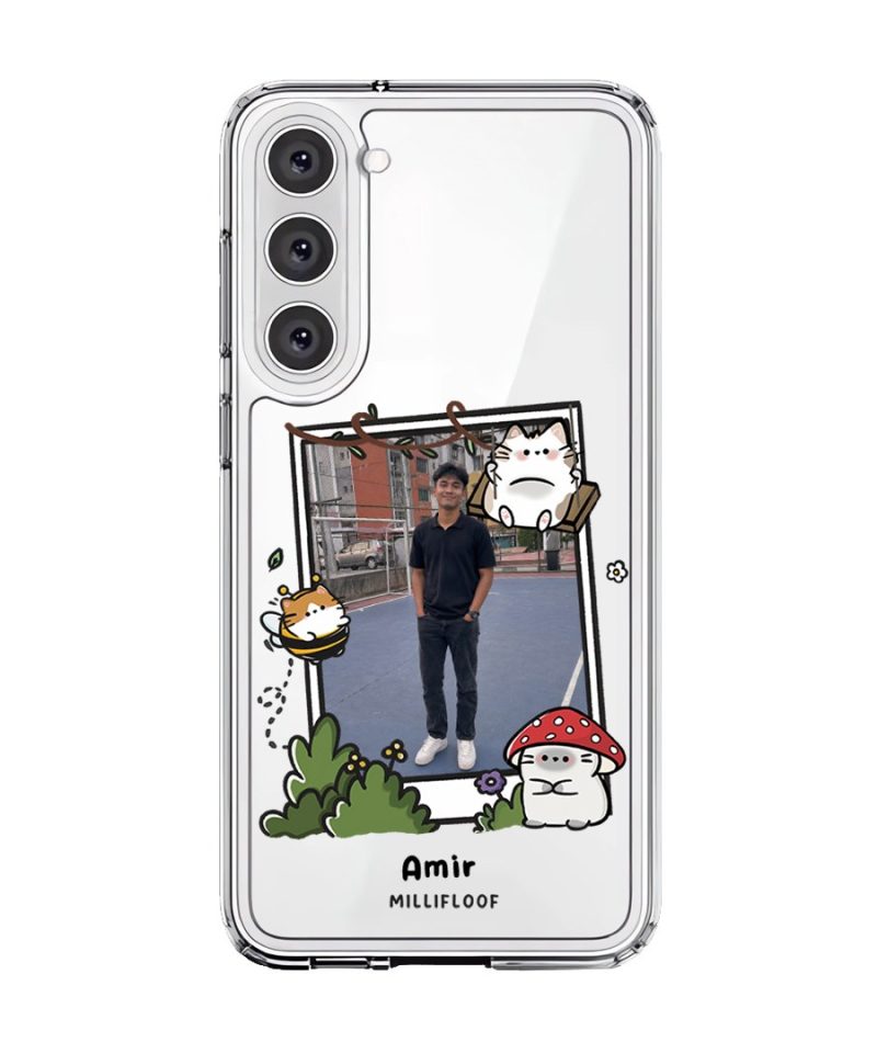 Garden Meows custom photo phone case by Millifloof, a framed picture surrounded by cats and toadstools