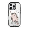 Nani The F*ck phone case by Millifloof, a cream cat with a plaster doing a double take