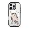 Nani The F*ck phone case by Millifloof, a cream cat with a plaster doing a double take