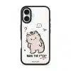 Nani The F*ck phone case by Millifloof, a cream cat with a plaster doing a double take