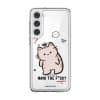 Nani The F*ck phone case by Millifloof, a cream cat with a plaster doing a double take