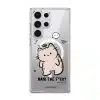 Nani The F*ck phone case by Millifloof, a cream cat with a plaster doing a double take