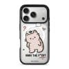 Nani The F*ck phone case by Millifloof, a cream cat with a plaster doing a double take