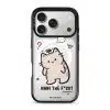 Nani The F*ck phone case by Millifloof, a cream cat with a plaster doing a double take