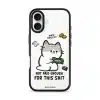 Not Paid Enough phone case by Millifloof, a tabby cat holding a banknote as coins float away