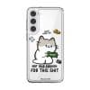 Not Paid Enough phone case by Millifloof, a tabby cat holding a banknote as coins float away