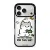 Not Paid Enough phone case by Millifloof, a tabby cat holding a banknote as coins float away