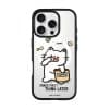 Snack First Think Later phone case by Millifloof, a white cat eating from a bag of chips