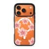 Petal Serenade phone case, soft coral watercolour blooms on a clear case with a personalised script name