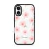 Sakura Whisper phone case, pink cherry blossoms on a clear case with a personalised script name