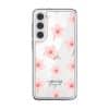 Sakura Whisper phone case, pink cherry blossoms on a clear case with a personalised script name