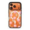 Tulip Blush phone case, pink watercolour tulips on a clear case with a personalised script name
