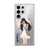 City Snapshot phone case, an illustrated woman in a denim jacket holding a camera