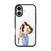Daisy Days phone case, an illustrated woman in a straw hat holding daisies