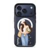 Daisy Days phone case, an illustrated woman in a straw hat holding daisies