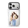 Daisy Days phone case, an illustrated woman in a straw hat holding daisies