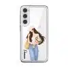 Daisy Days phone case, an illustrated woman in a straw hat holding daisies