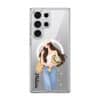 Daisy Days phone case, an illustrated woman in a straw hat holding daisies