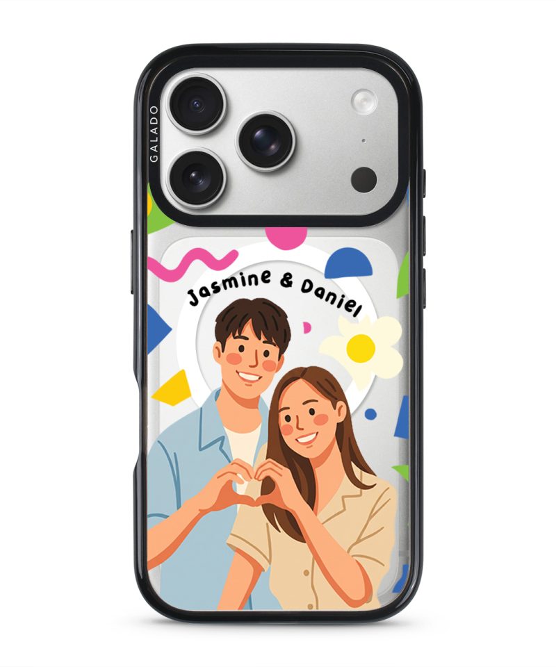 Pop Me - Custom Drawing phone case in black on iPhone 17 Pro