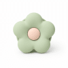 Puffy Flower Grip in green, soft silicone MagSafe phone grip and stand