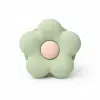 Puffy Flower Grip in green, soft silicone MagSafe phone grip and stand