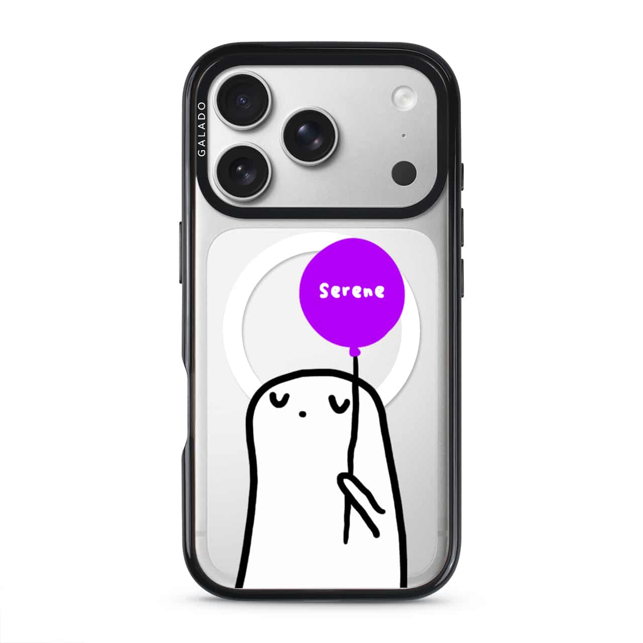 Balloon phone case in black on iPhone 17 Pro