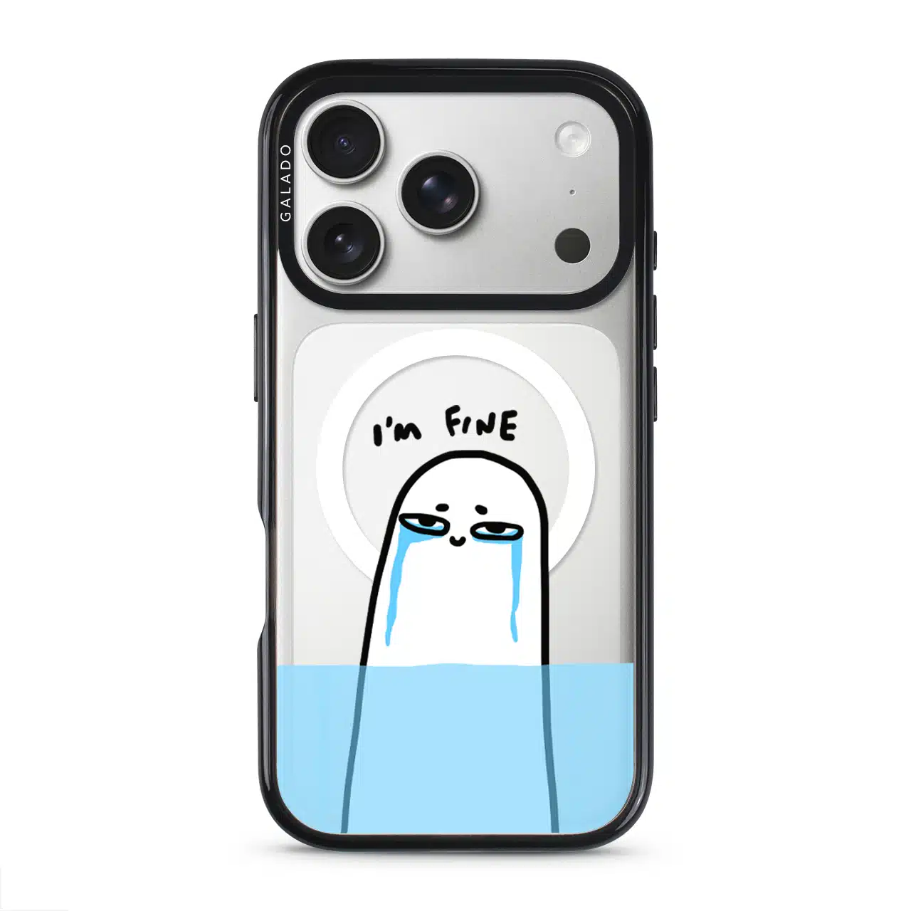 I'm Fine phone case in black on iPhone 17 Pro