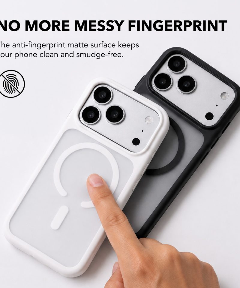 Anti-fingerprint matte surface of the GALADO Knoxx Guard iPhone case