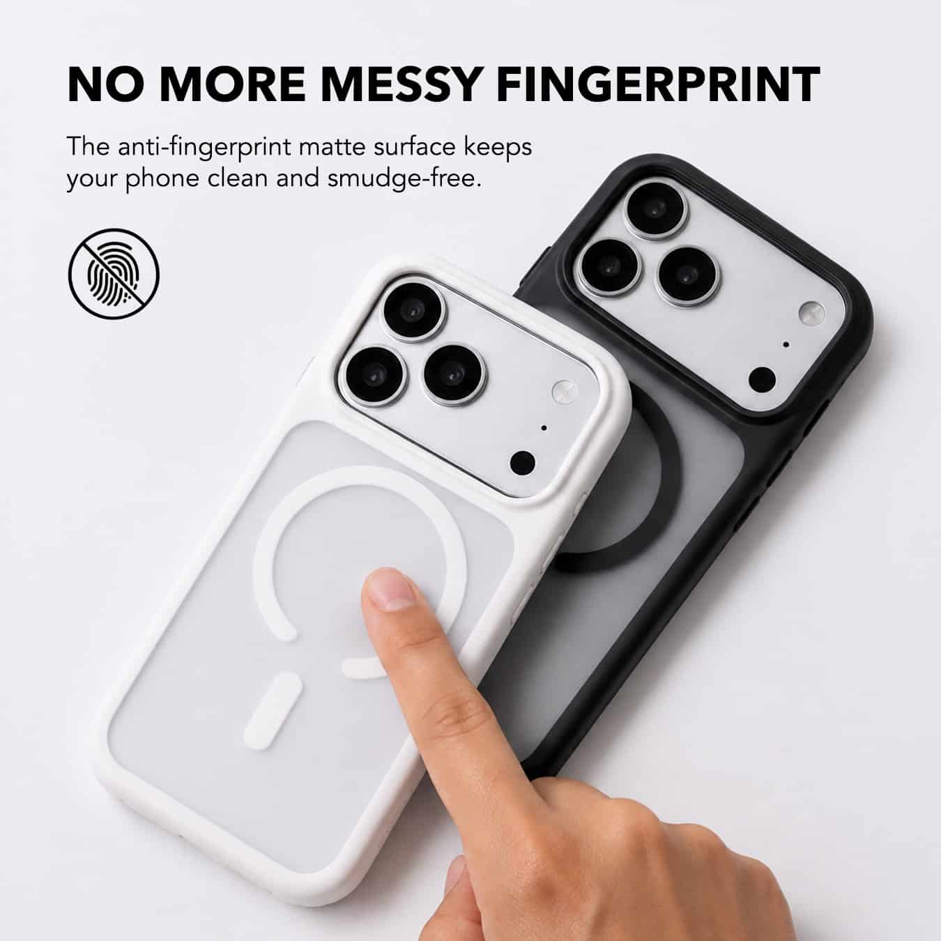 Anti-fingerprint matte surface of the GALADO Knoxx Guard iPhone case